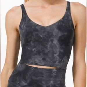 Lululemon Align Tank Top size 8 Black/Gray Tie Die